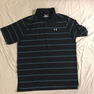 Striped Under Armour polo